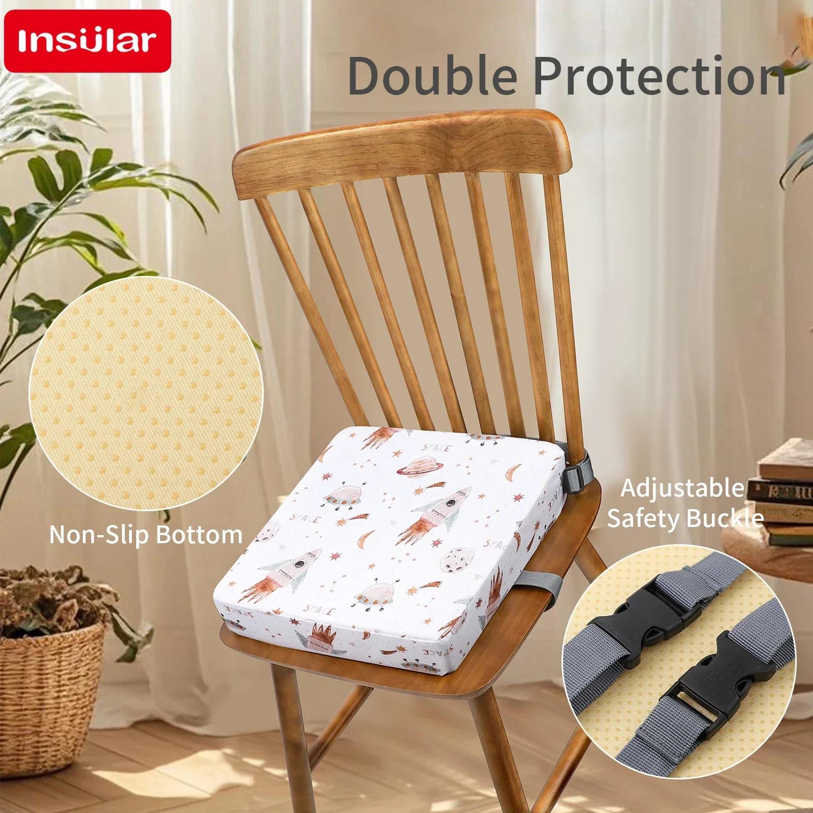 Coussin rehausseur de chaise de salle à manger pour bébé, chaise haute amovible pour enfants, coussi