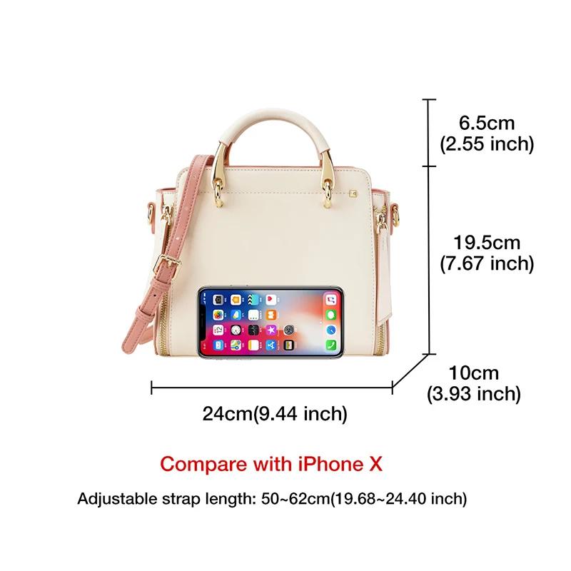 Sac à bandoulière en cuir croûte FOXER pour femme, sac à main élégant, nouveau sac fourre-tout grand