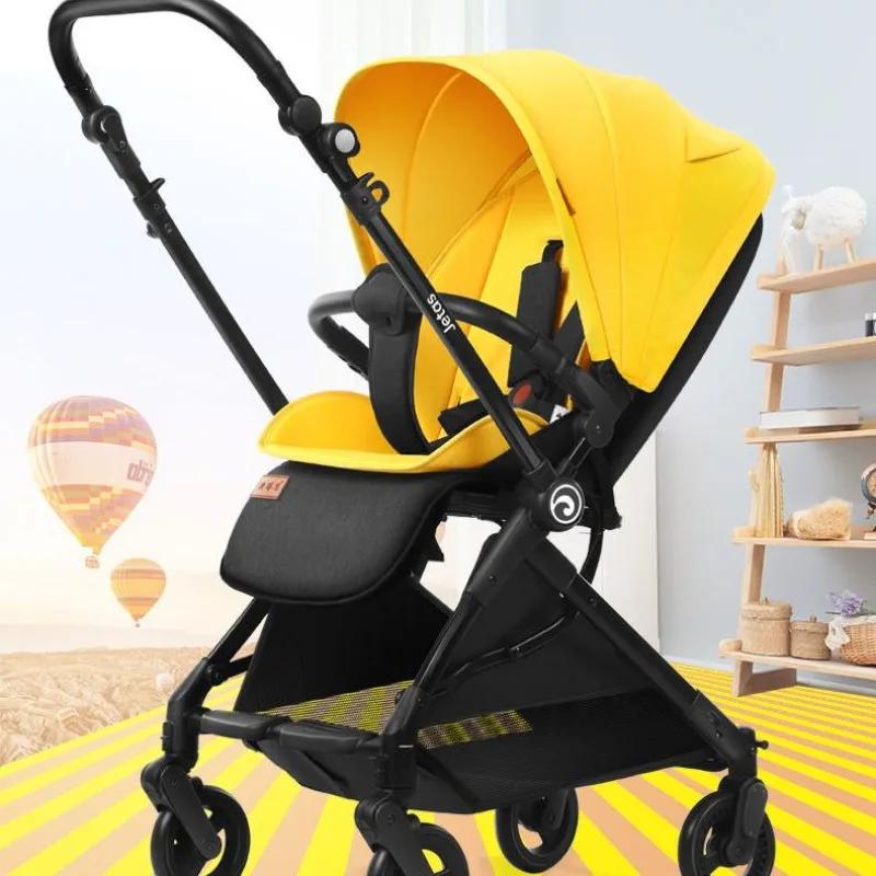 Poussette pour bébé réversible légère, pliable à une main, paysage haut, Convertible, assise couchée
