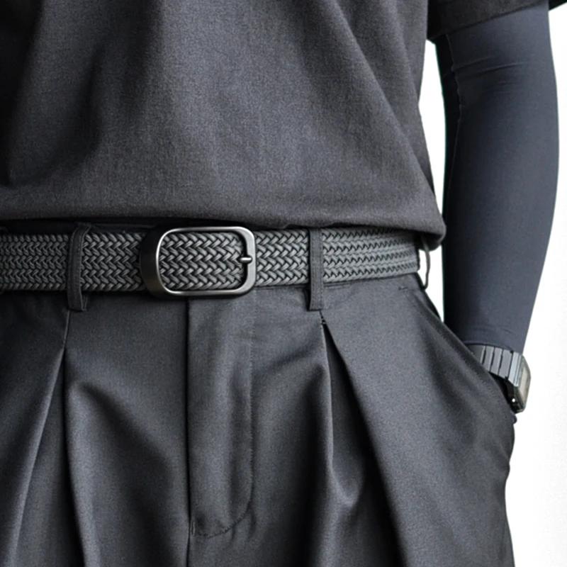 Ceinture de tissage ceinture à la mode pour hommes pour jeunes adultes ceinture de pantalon en toile