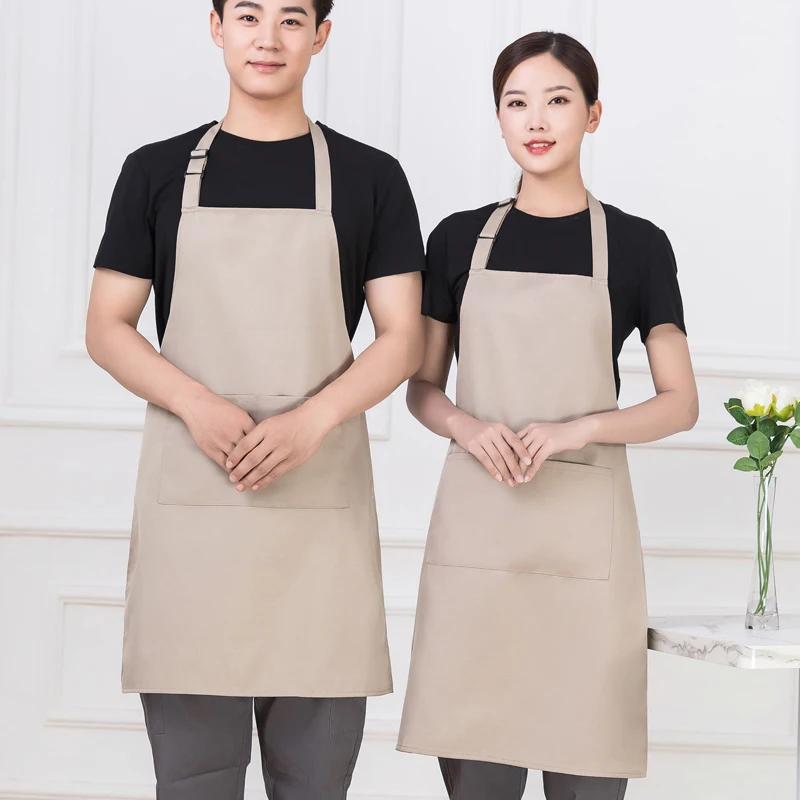 Tablier de cuisine personnalisé pour femme et homme, tablier de travail pour grillades, restaurants,