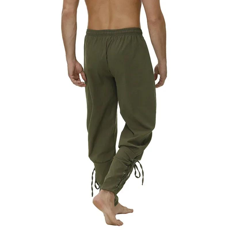 Pantalon Pirate Viking pour hommes, pantalon médiéval de la Renaissance, short à cordon de serrage, 