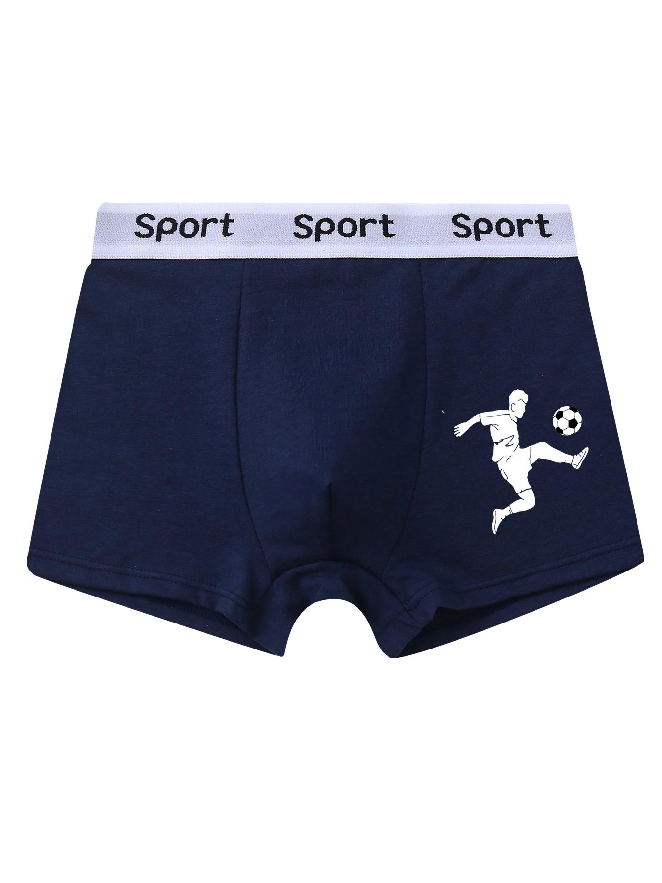 5 pièces mixtes garçons sous-vêtements 8-14 ans doux respirant couleur unie confortable joueur de fo