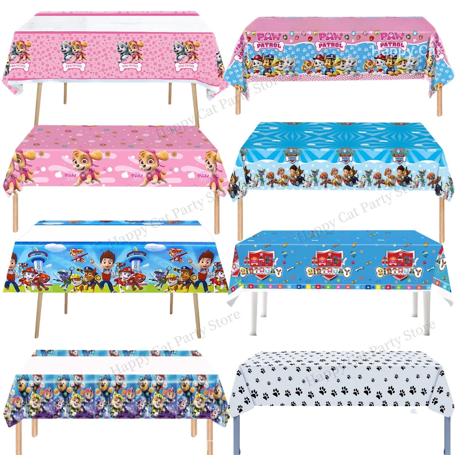 Nappe d'anniversaire Paw Patrol, jetable, couverture de Table, réception-cadeau pour bébé, Paw Patro