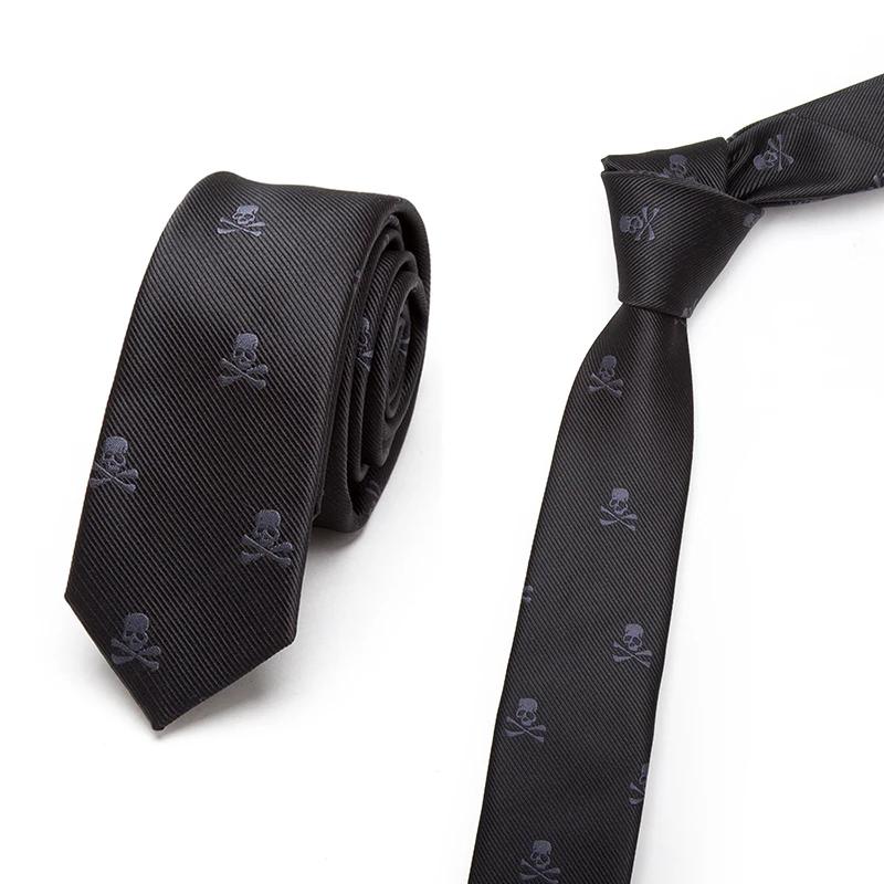 Cravates noires fines en Polyester pour hommes et femmes, classiques, à la mode, décontractées, fête
