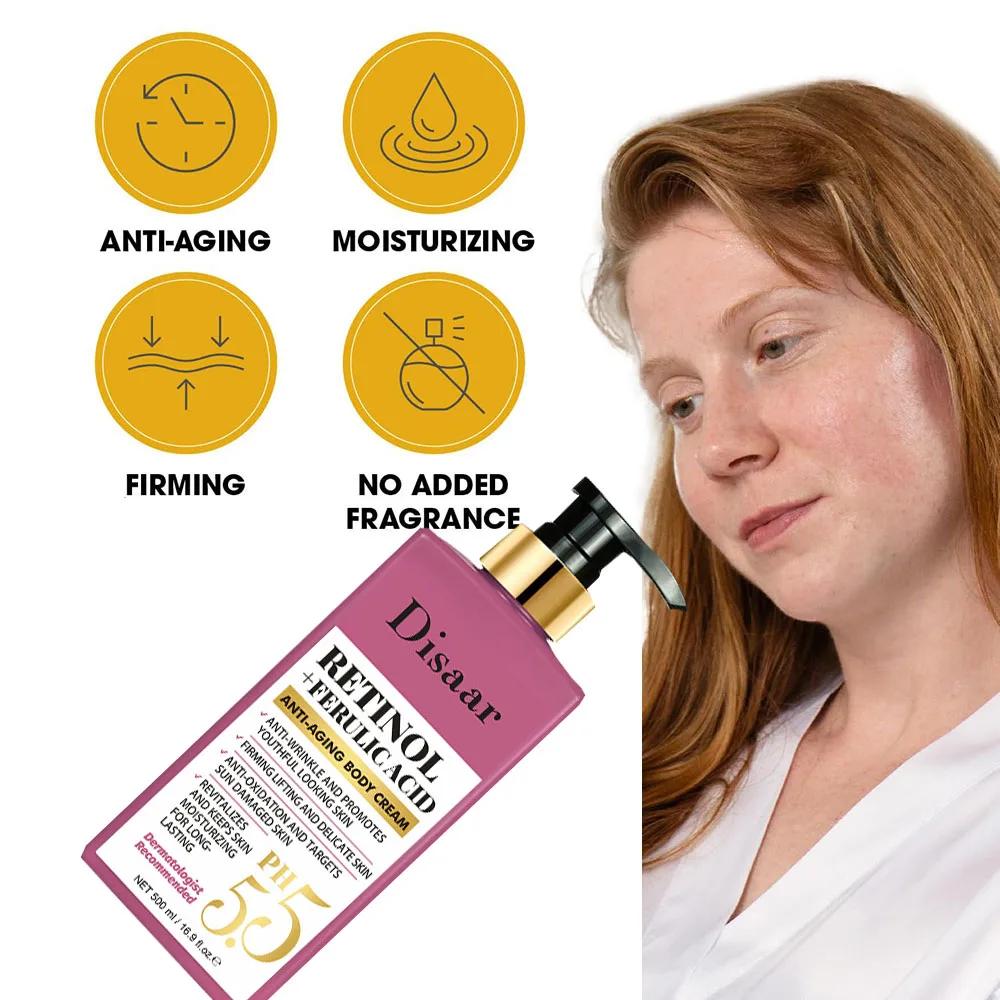 La crème hydratante raffermissante pour le corps au rétinol PH 5.5 améliore la fermeté de la peau po