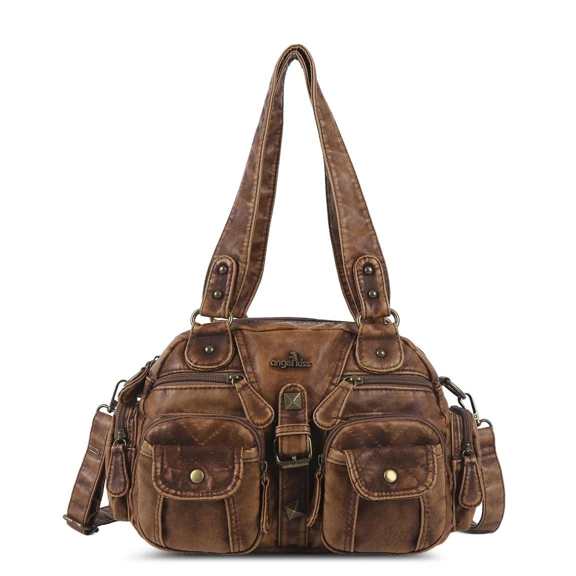 Sac vintage pour femme, petit sac à main, sacoche à poignée supérieure, sac à bandoulière en PU, sac
