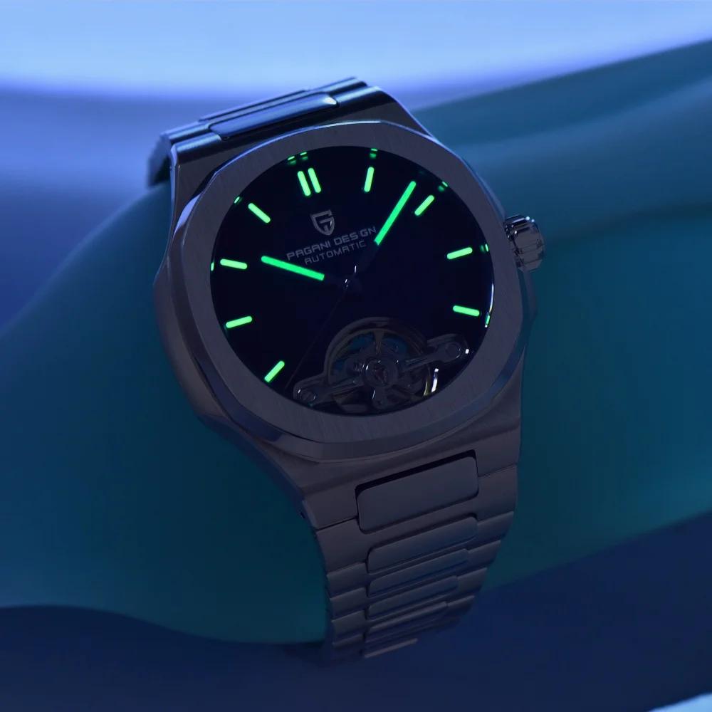 PAGANI DESIGN nouvelle montre mécanique à Tourbillon creux pour hommes Sport élégant saphir montre é