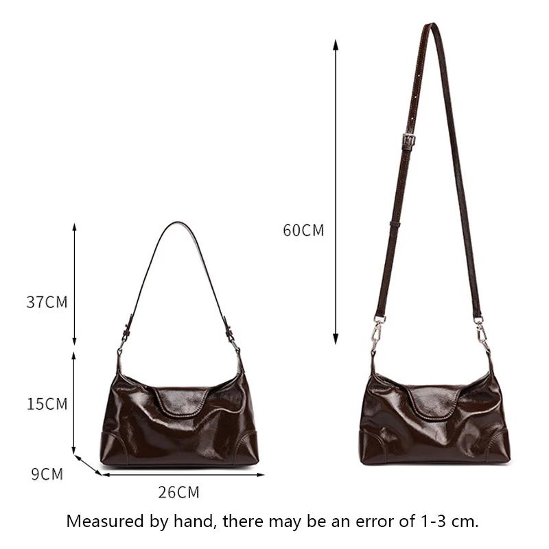 Sac à main en cuir véritable souple pour femme, sac à bandoulière décontracté multifonctionnel pour 