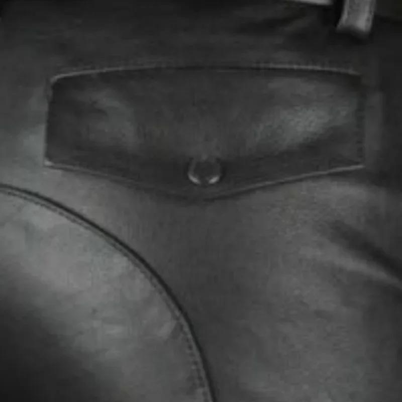 Short en Faux cuir PU pour hommes, Streetwear d'été tendance avec poches, tenue de discothèque, shor