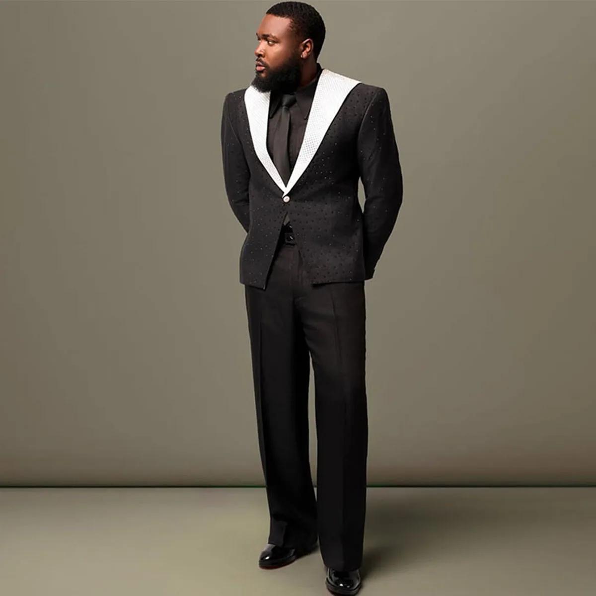 Costumes de mariage de luxe personnalisés pour hommes, ensembles 2 pièces, smokings de marié, blazer