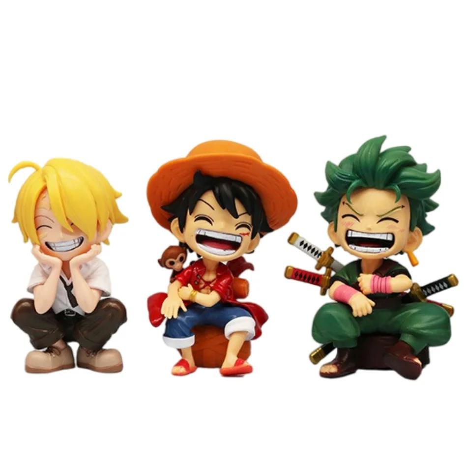 Anime une pièce singe D. Luffy Roronoa Zoro Sanji Portgas · D · Ace Yamato Q Version Anime figural P