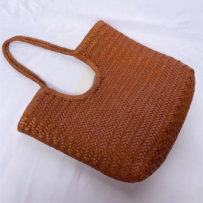 Sac à provisions en cuir de vachette fait à la main pour dames, grand fourre-tout vintage, sacs à ma