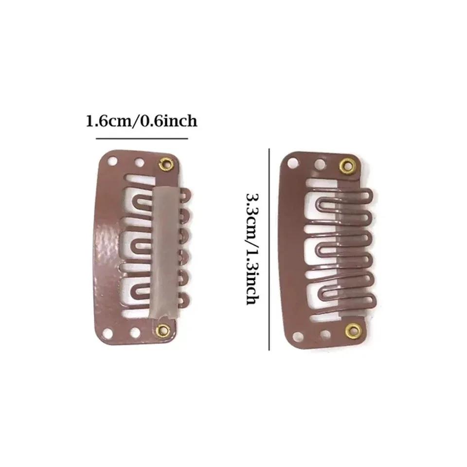 50 pinces à cheveux noires et marron de 2,3 cm à 3,2 cm pour extensions de cheveux, trames de perruq