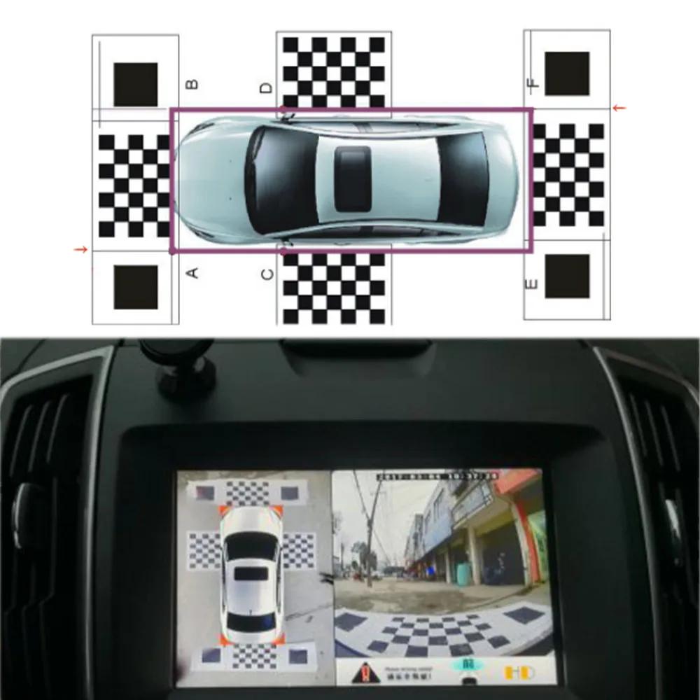 Tissu de calibrage panoramique 3D 2D pour voiture, caméra à 360 degrés, système de vue oeil d'oiseau