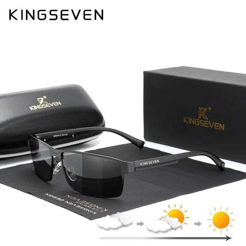 KINGSEVEN Hommes Polarisées Photochromiques lunettes de Soleil Femmes Caméléon Lunettes de Soleil UV
