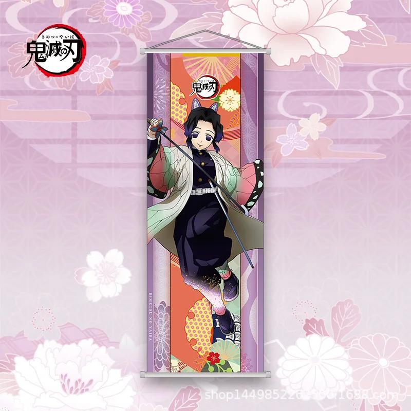 Peintures suspendues Demon Slayer, bobine longue de dessin animé Kamado Nezuko, affiche de décoratio