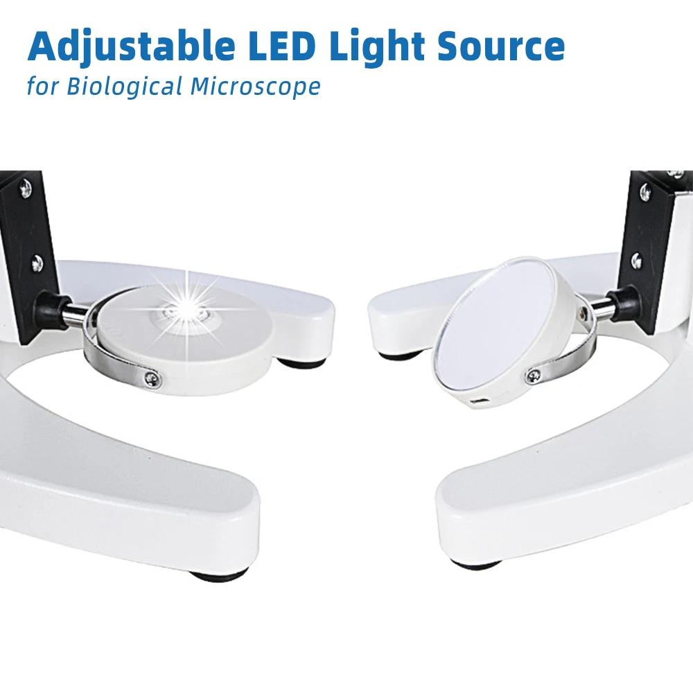 EYSDON-Source de lumière LED réglable pour microscopes Seattle, lampe d'éclairage, miroir