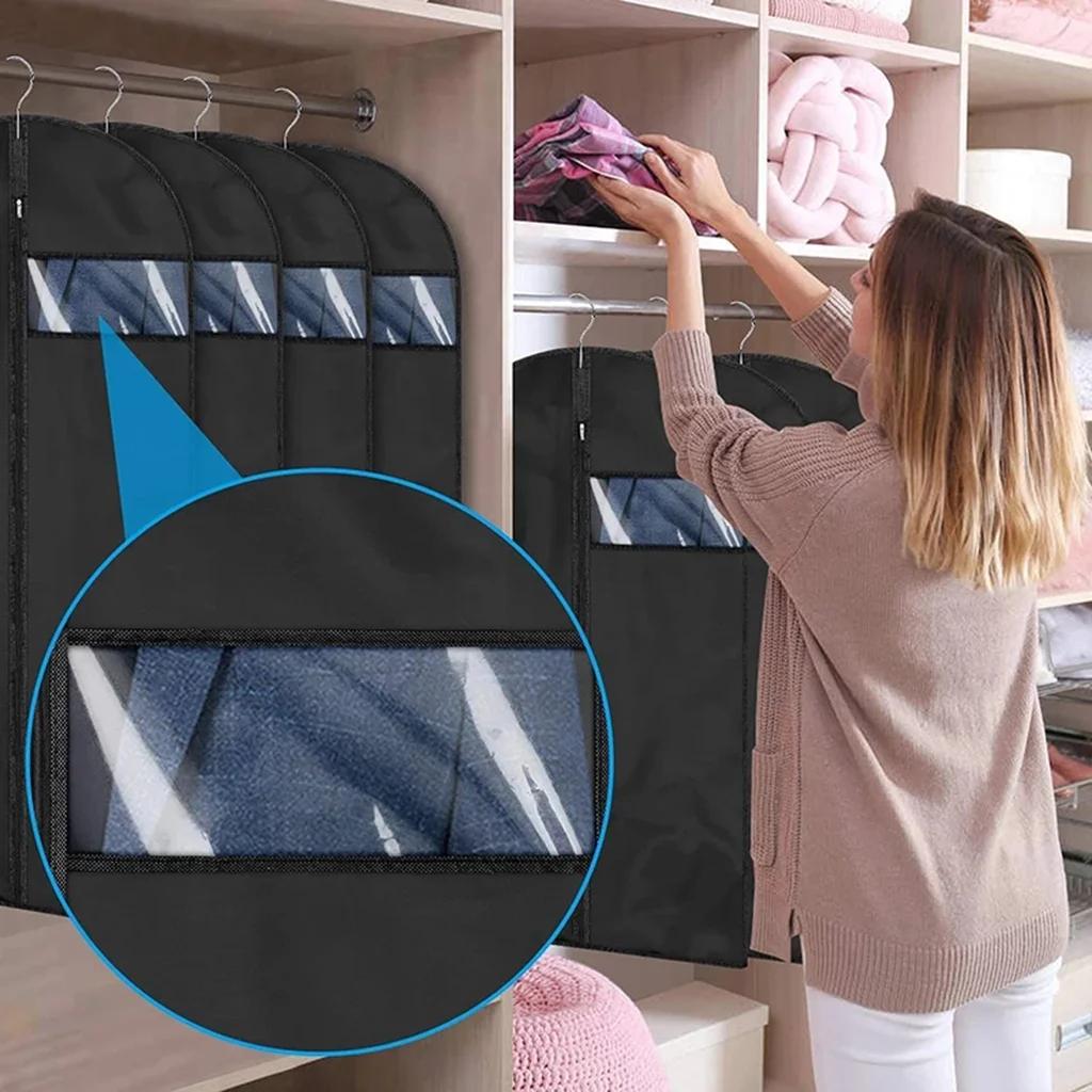 Vêtements imperméables housse anti-poussière manteau costume robe protecteur suspendus sacs à vêteme