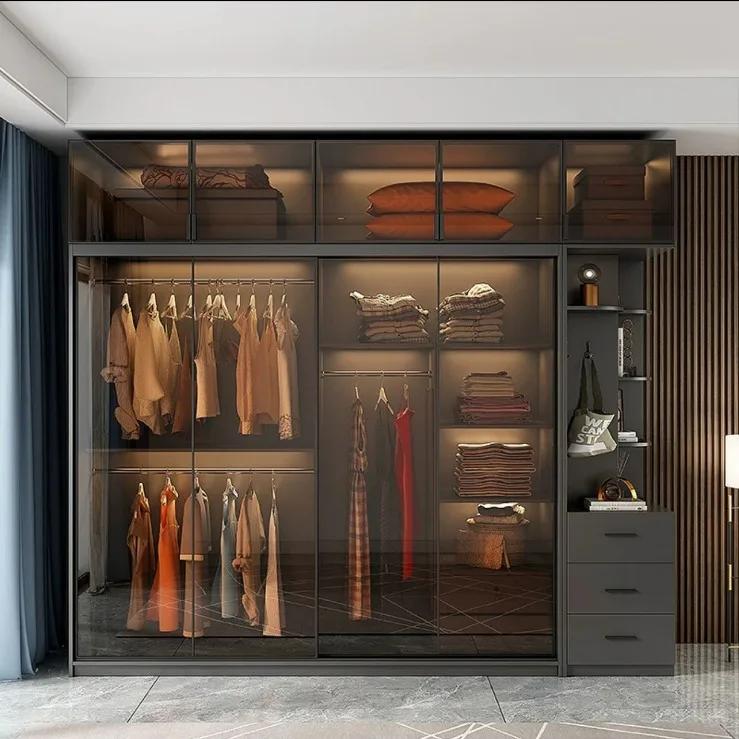 Armoires sur mesure, unités de rangement pour chambre à coucher, armoires de luxe de style italien, 