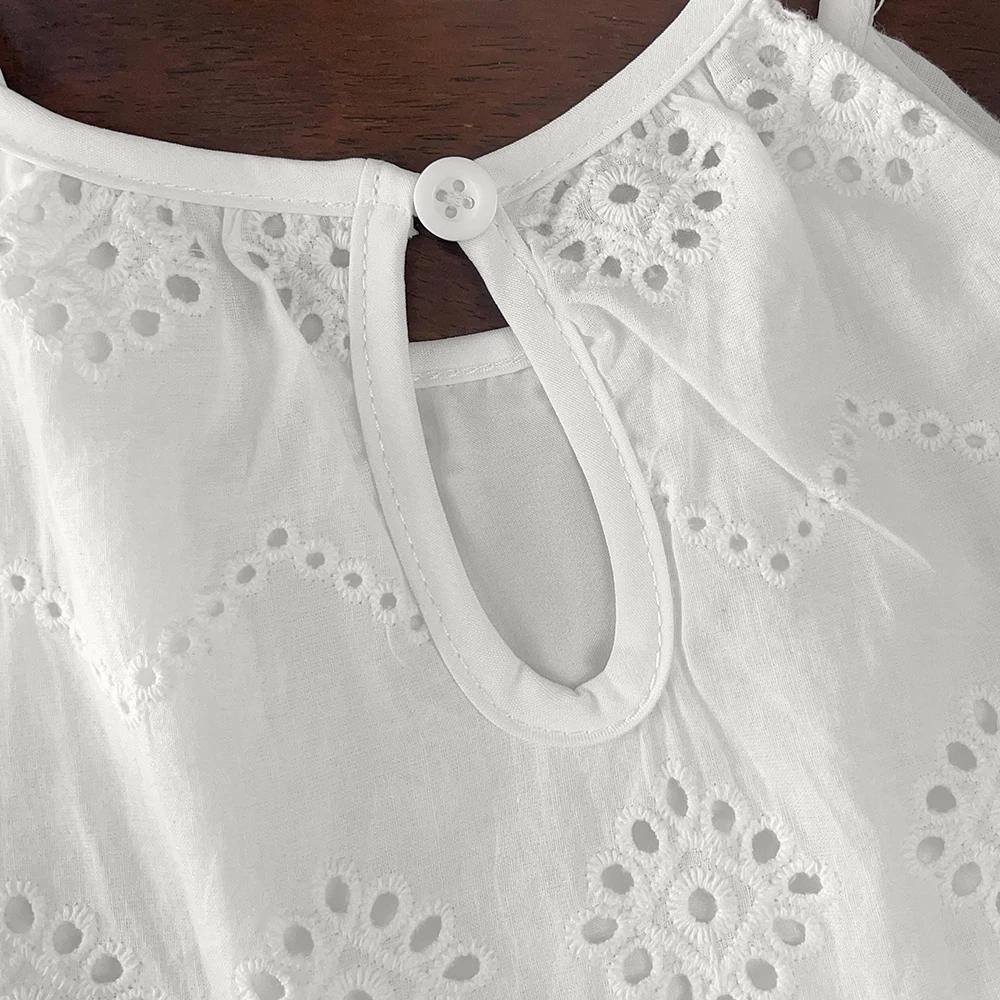 Bear Leader – robe d'été pour filles, Design découpé, à la mode, écharpe, blanche, vacances, longueu