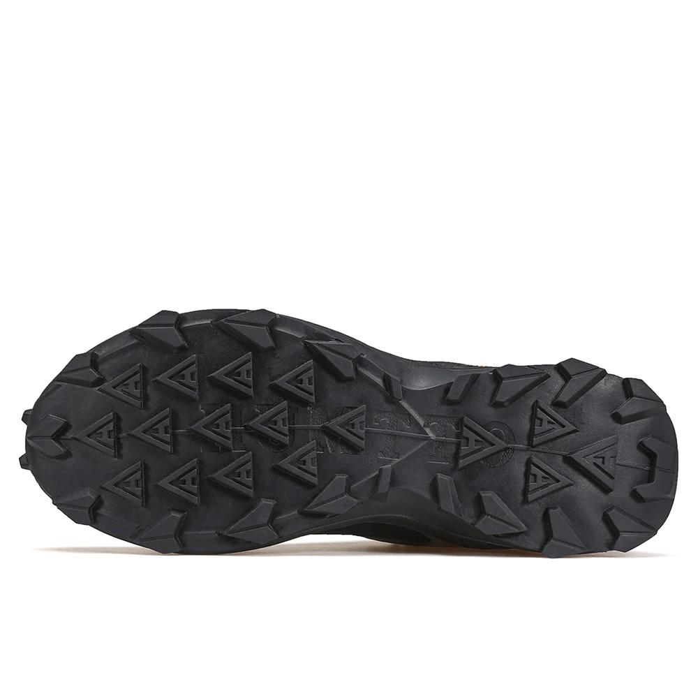 HUMTTO-Chaussures de trekking en cuir pour hommes, bottes de randonnée de luxe, baskets d'escalade e
