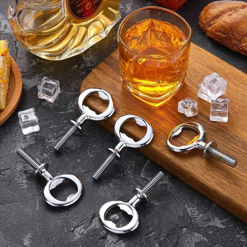 Ouvre-bouteille de bière plat en acier inoxydable, kit de bricolage vierge, matériel d'inserts, 10 p