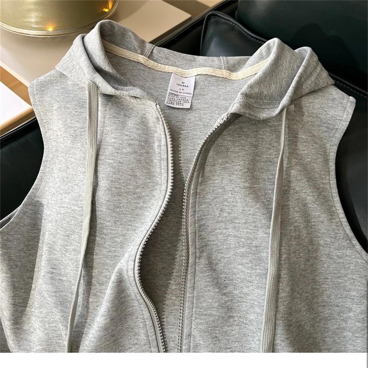 Sweat-shirt à capuche sans manches pour homme, vêtement polyvalent et Simple, tendance, vitalité, no