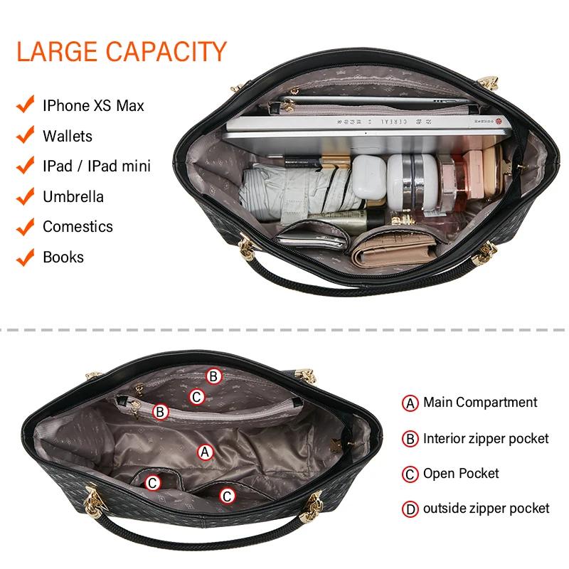FOXER Sac à main en cuir véritable pour femme, design élégant et luxueux, sac à bandoulière pour fem