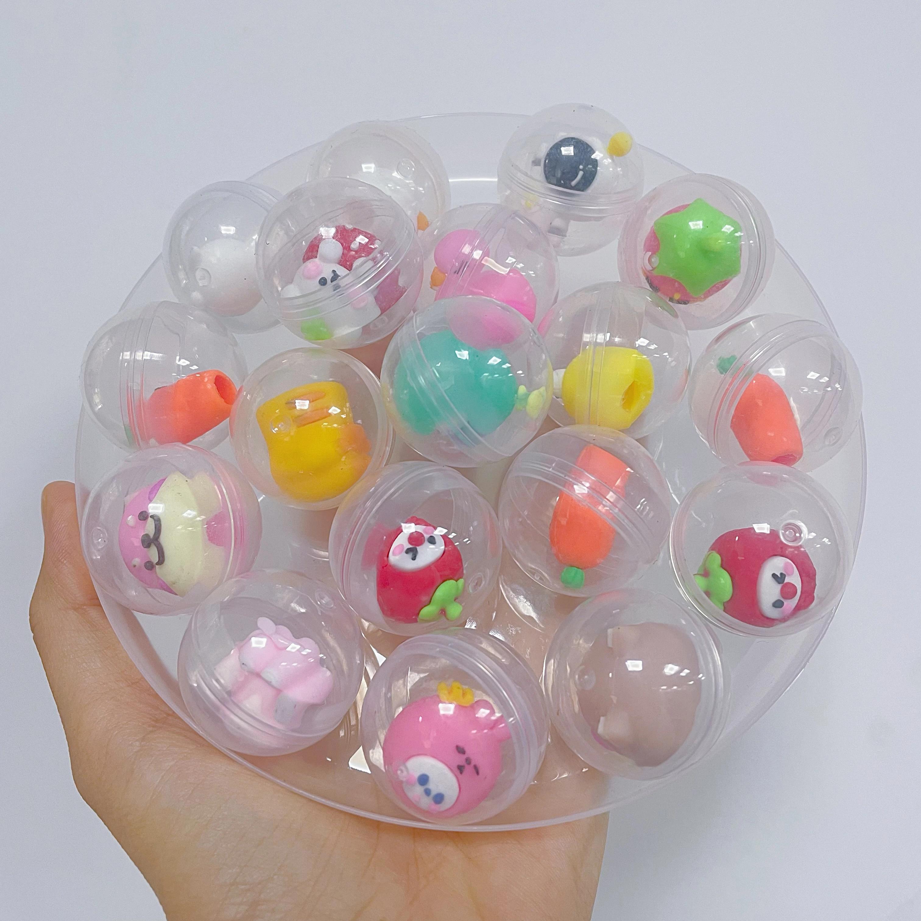 Oeuf torsadé transparent pour mini machine à griffes, accessoires de jouets, poupées en peluche d'an