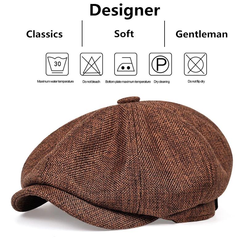 Hommes décontracté gavroche chapeau printemps automne rétro béret chapeaux sauvage chapeaux décontra