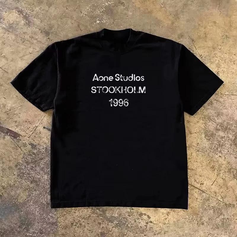 2025 automne hiver marque de luxe lettre impression hommes T-shirt de haute qualité pur coton unisex