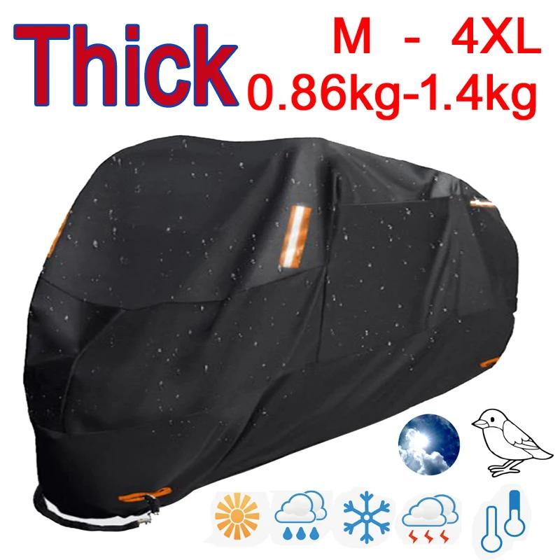 Housses de moto épaisses 300D, Design noir, imperméables, pour moteurs, poussière, pluie, neige, pro