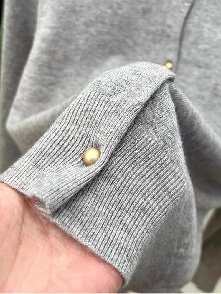 AOSSVIAO manches longues chandails Cardigan printemps automne femmes col rond tricots hauts vêtement