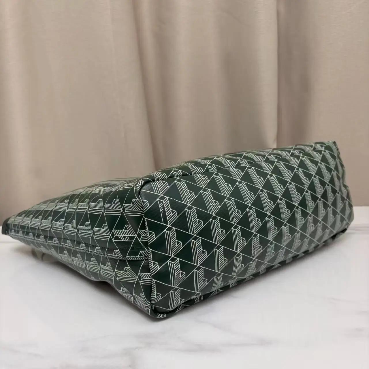 Sac fourre-tout géométrique 2-en-1 avec monogramme – Ensemble de sacs à bandoulière en cuir PU de qu