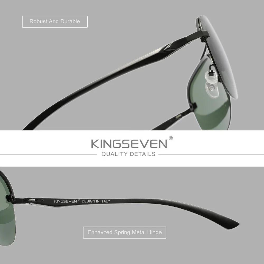 KINGSEVEN – lunettes de soleil polarisées sans monture en aluminium et magnésium, pour hommes/femmes