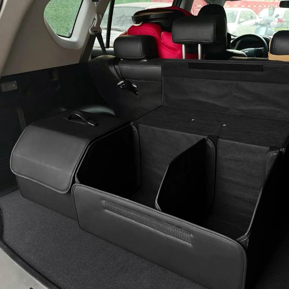 Boîte de rangement pliante pour voiture, grande capacité, boîtes de rangement pour coffre de voiture