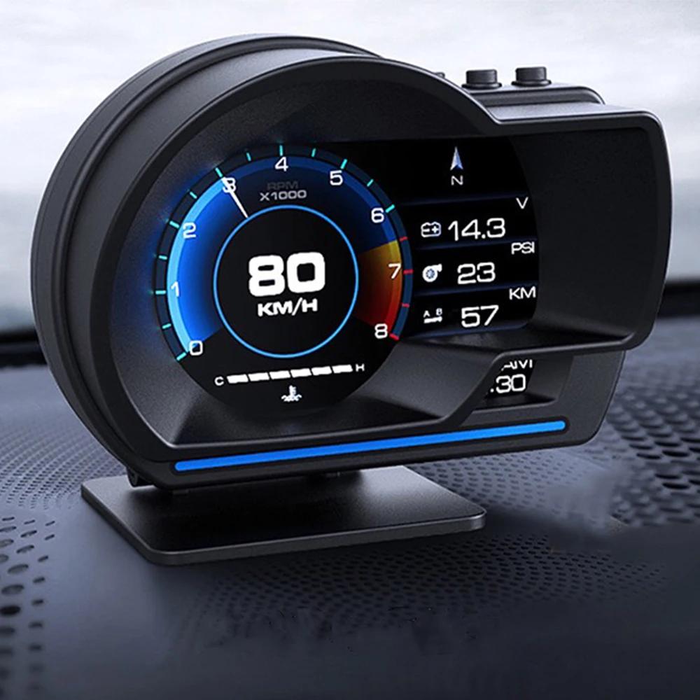 Afficheur tête haute pour voiture A501, OBD2, HUD intelligent, jauge de turbo, odomètre numérique, a