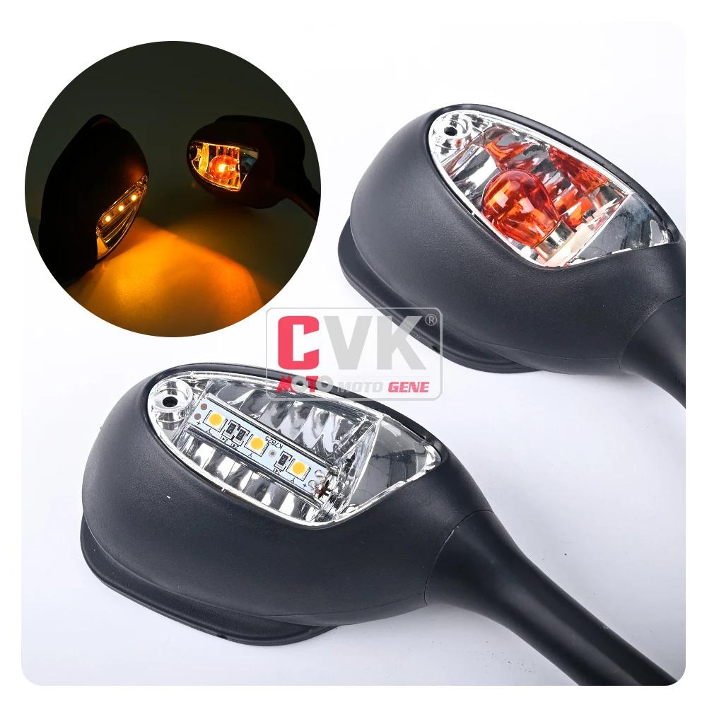 CVK miroirs rétroviseur inversé avec lumière pour Suzuki GSXR600 GSXR750 GSXR1000 K5 K6 K7 K8 2005 2