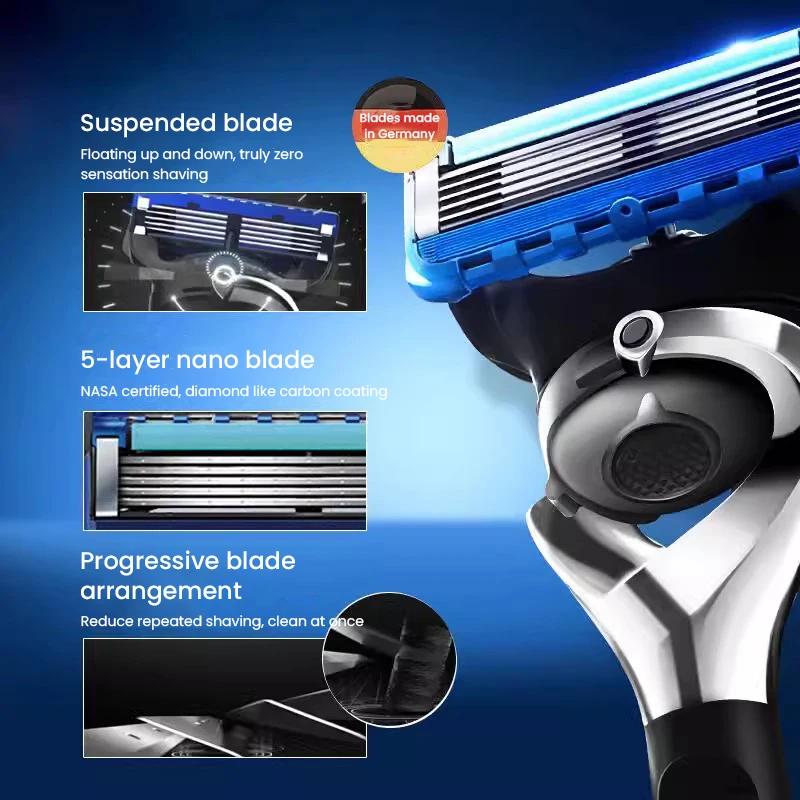Gillette Razor Fusion 5 ProGlide Premiul Edition Flex Ball Tech Rasoir pour hommes avec lame de coup