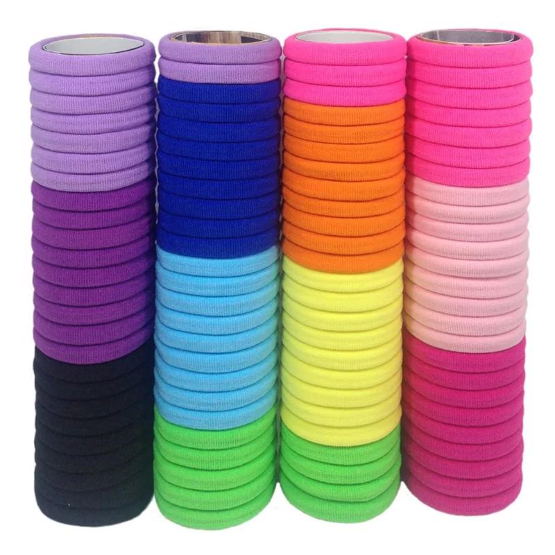 50pcs noir élastique bandeau de cheveux ligues cravates Colets chouchous ressorts gomme accessoire p