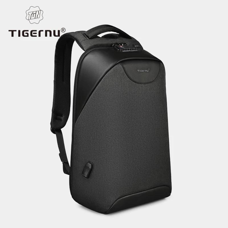 Tigernu sacs à dos antivol pour hommes pour femmes sans clé TSA serrure sac à dos 15.6 pouces sac à 