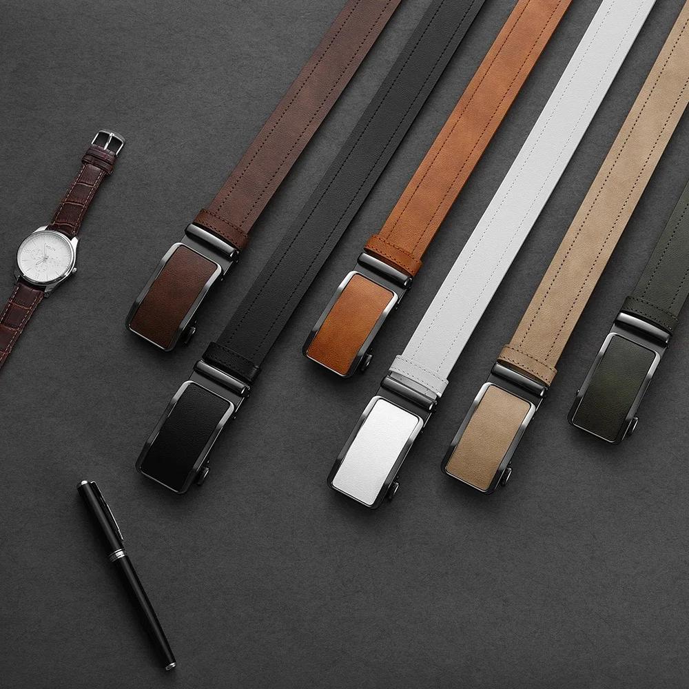 Ceinture en cuir à la mode pour hommes, ceinture en cuir de haute qualité pour affaires, boucle auto