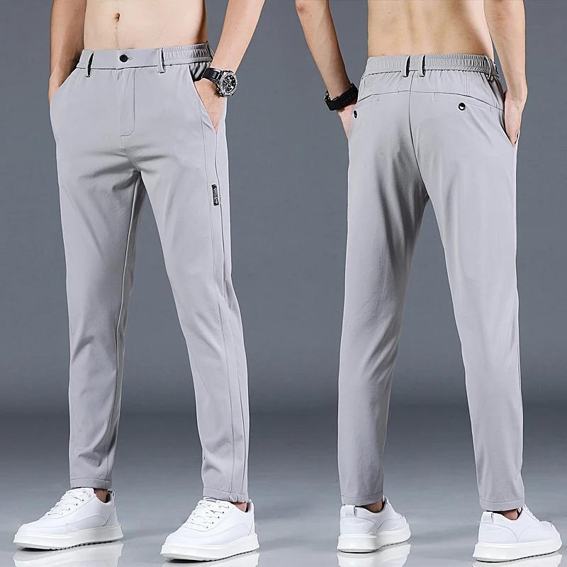 Pantalon de Golf Slim Fit pour hommes, haute qualité, élastique, tendance, polyvalent, décontracté, 