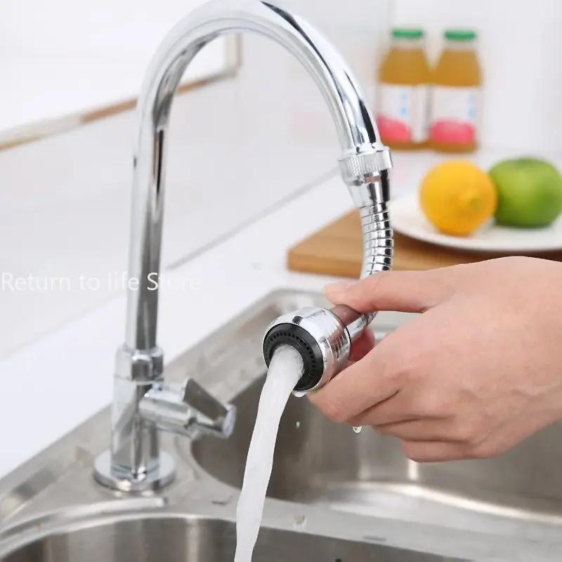 Robinet de cuisine en acier inoxydable, économie d'eau, buse haute pression, adaptateur de robinet,