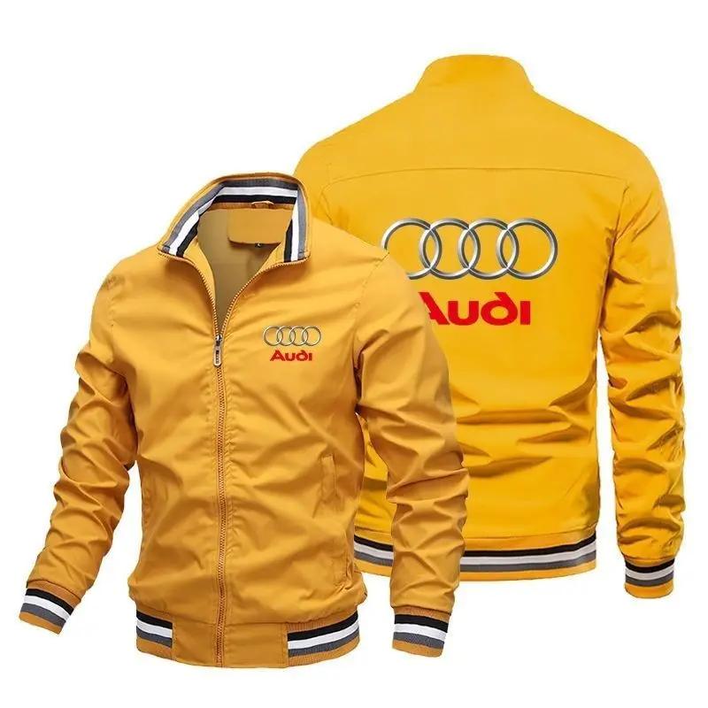 Veste de moto avec Logo de voiture DAudi pour hommes, vêtements de course personnalisés, vêtements A