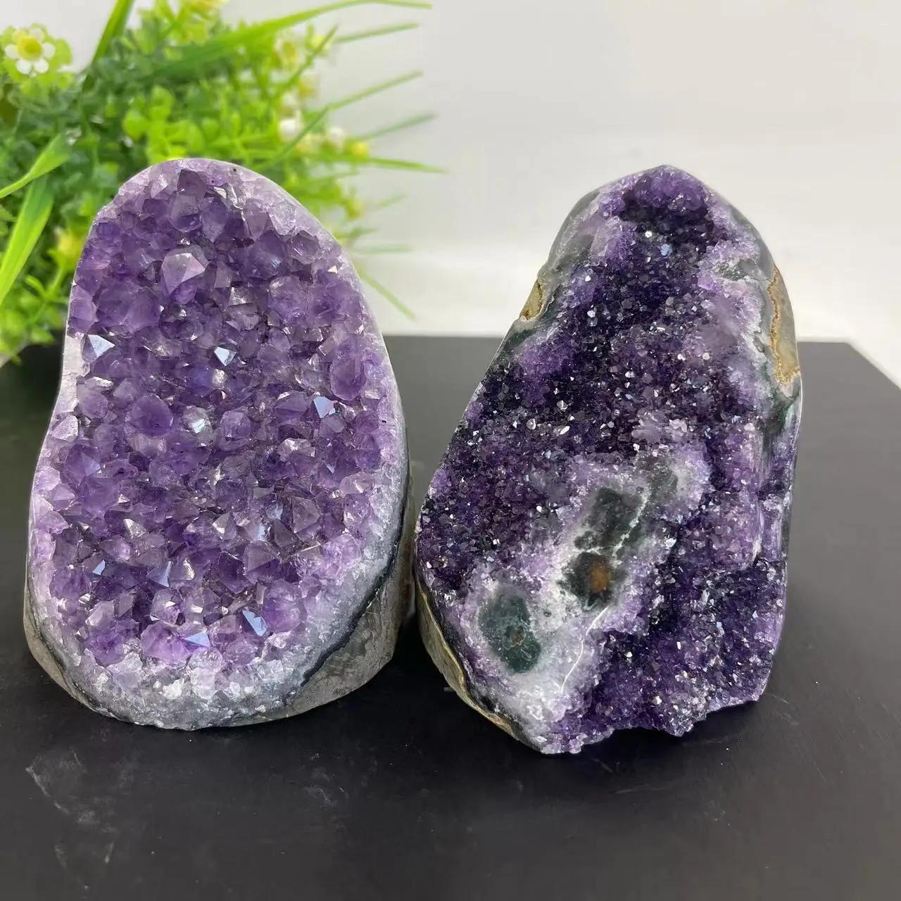Grappe de cristal naturel améthyste pierre géode Quartz brut minéraux véritable Uruguay décoration d