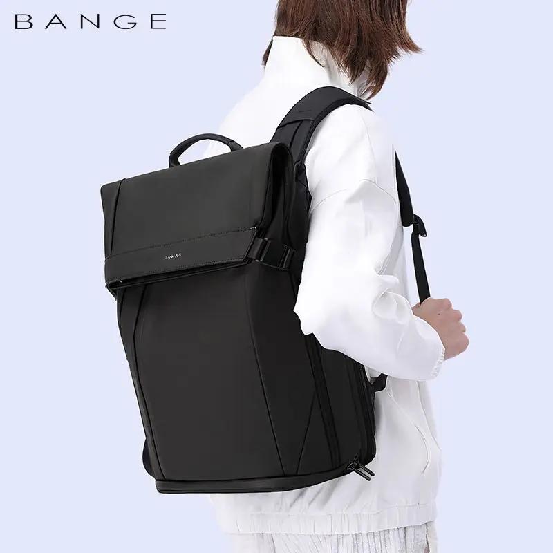 Mochila Bange-Sac de voyage étanche à compartiments multiples pour homme, ordinateur portable, noir,