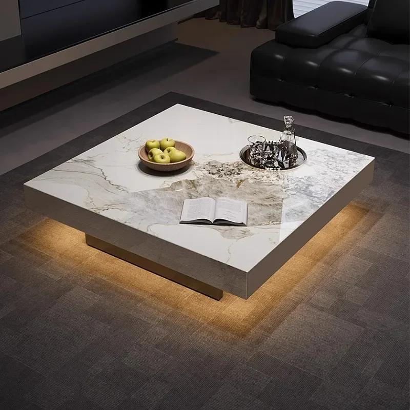 Table basse minimaliste Unique de luxe design moderne Table basse nordique esthétique debout mobile 