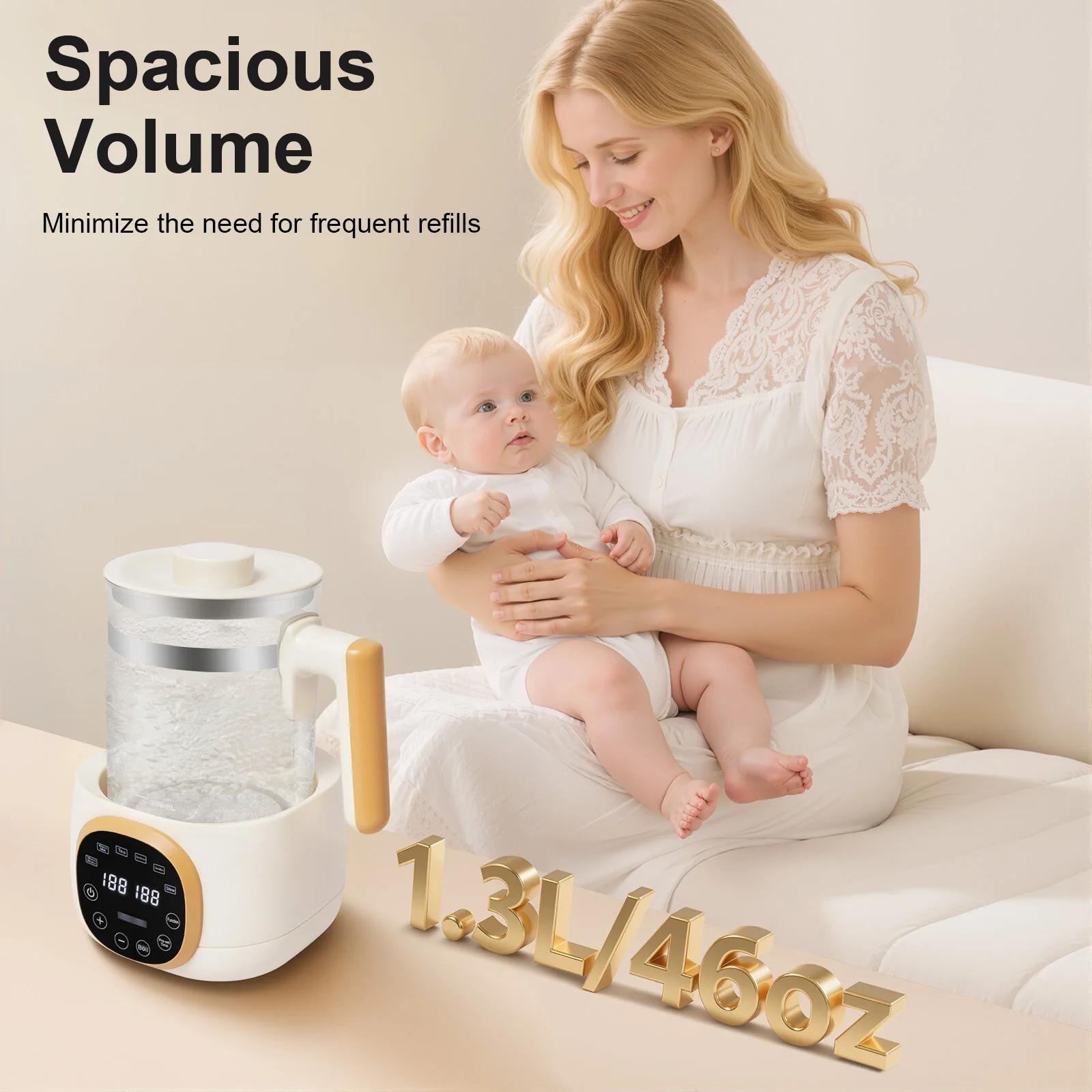 Chauffe-biberon 1,3 L, température constante 72 H, mémoire de 5 minutes, chauffage rapide et 45 dB s